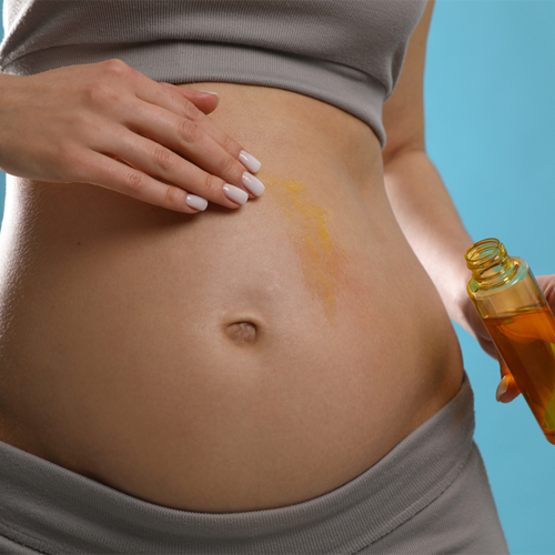 apply stretch mark oil on affected parts