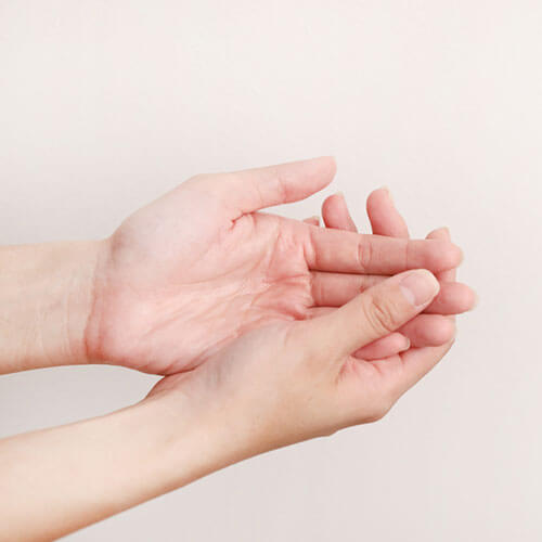 repeat the process before and after using your hands to touch and interact. (1)