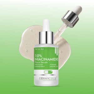 DERMACELLS 10% Niacinamide Face Serum 30ml | Zinc Serum for Acne Marks, Dark Spots, Oil Control & Clear Skin